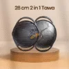 Cast iron 2 in 1 tawa