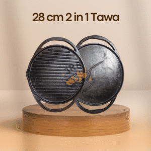 Cast iron 2 in 1 tawa